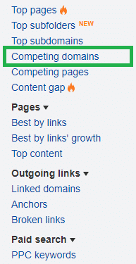 ahrefs competing domains use for link building