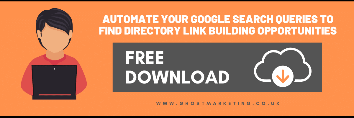 directory link building finder tool ghost marketing